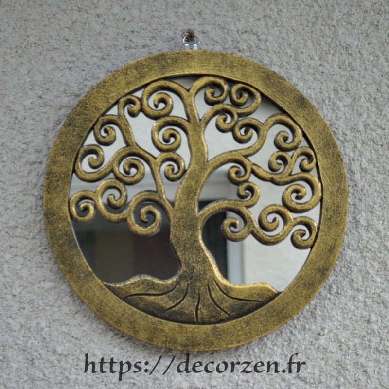 Miroir arbre de vie en carton recyclé Miroir arbre de vie en carton recyclé