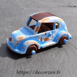 Coccinelle miniature en bois recyclé
