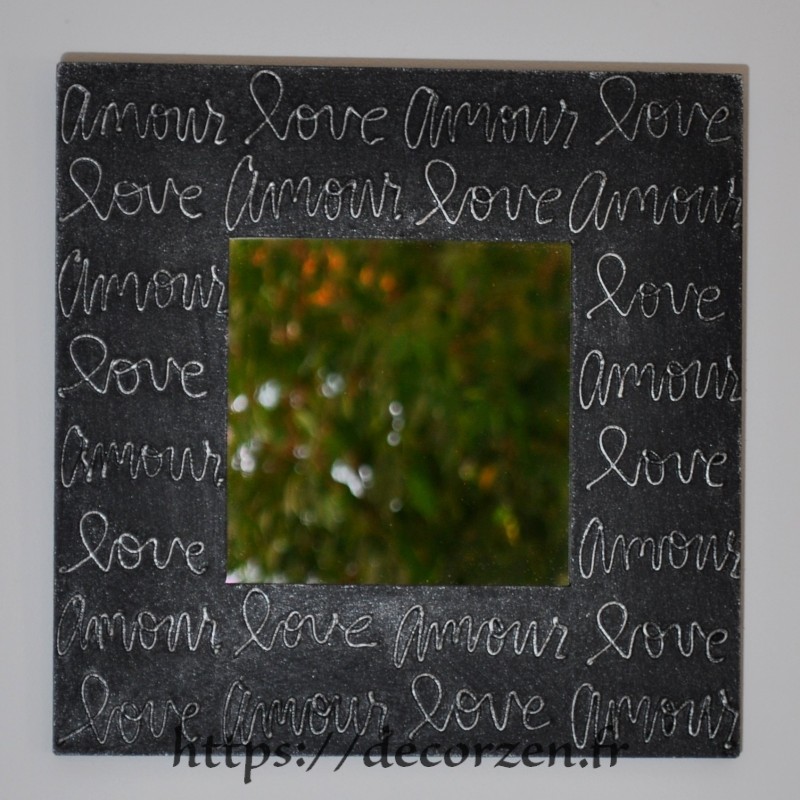 Miroir amour love en carton recyclé Miroir amour love en carton recyclé