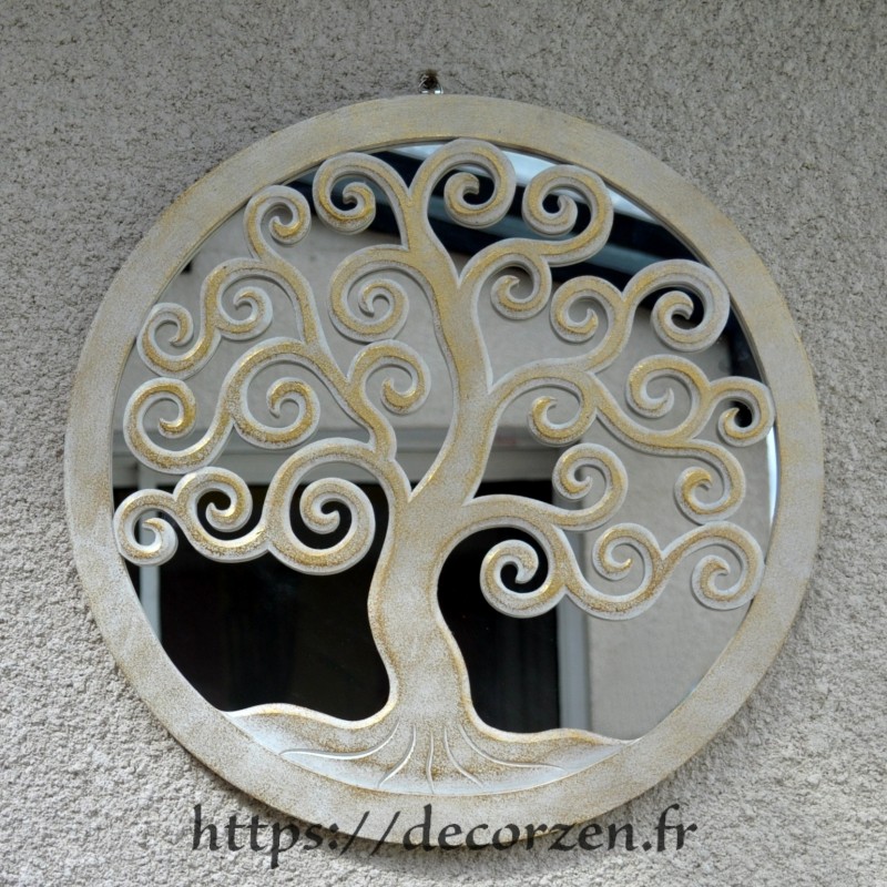 Miroir arbre de vie en carton recyclé dur comme du bois Miroir arbre de vie en carton recyclé dur comme du bois