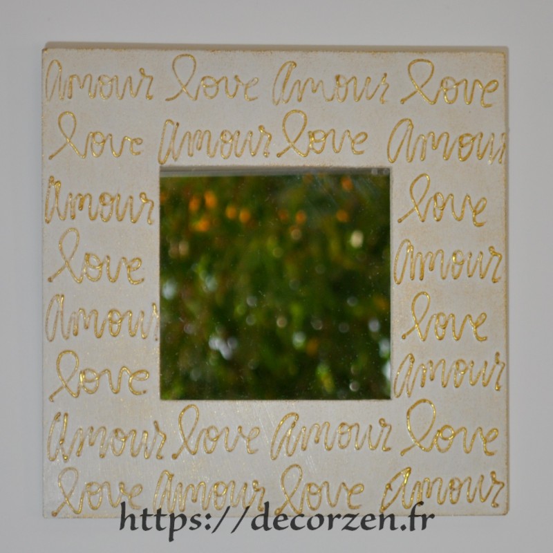 Miroir amour love en carton recyclé