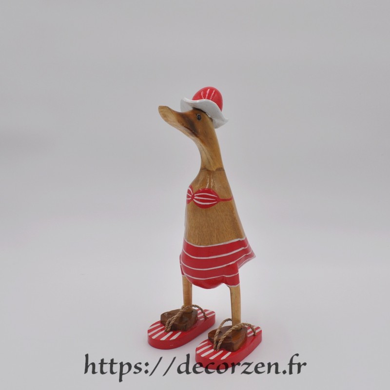 Sculpture canard bois bikini