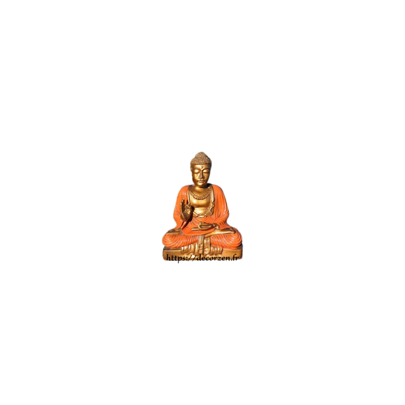 Statuette de Buddha, du Bouda, de Bouddha en résine peinte à la main
