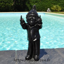 Nain de jardin doigt d'honneur