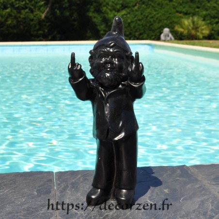 Nain de jardin doigt d'honneur