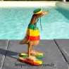 Canard rasta en bois