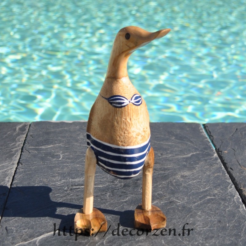 Grand canard humoristique en bikini sculpté WD051