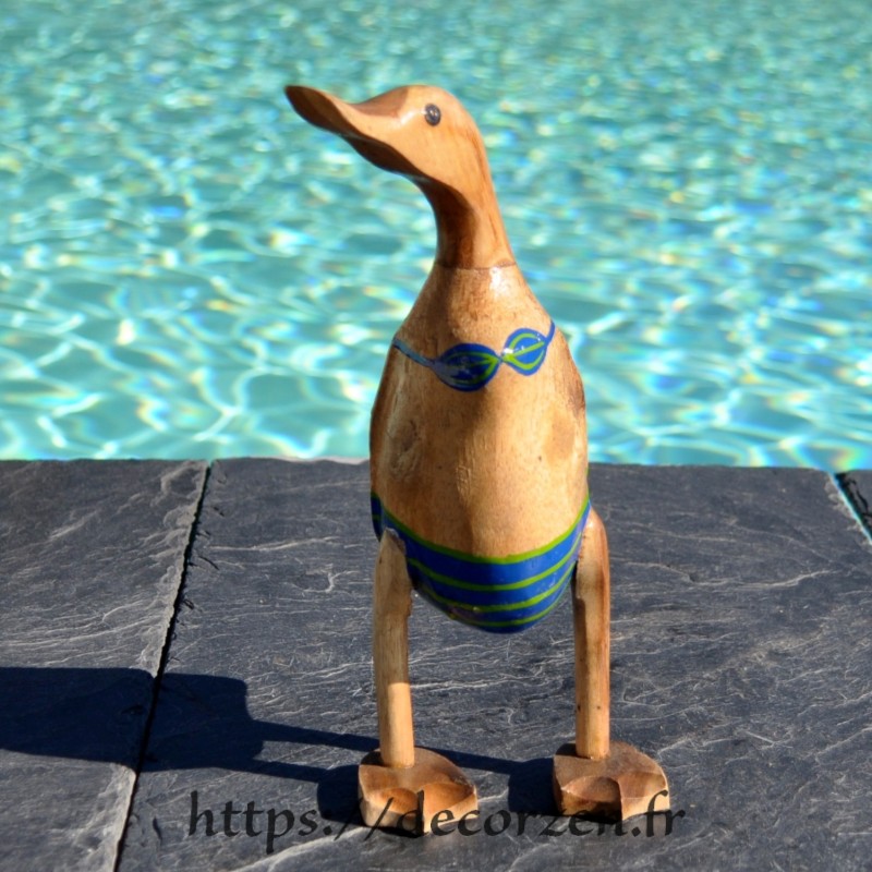 Grand canard humoristique en bikini sculpté WD050