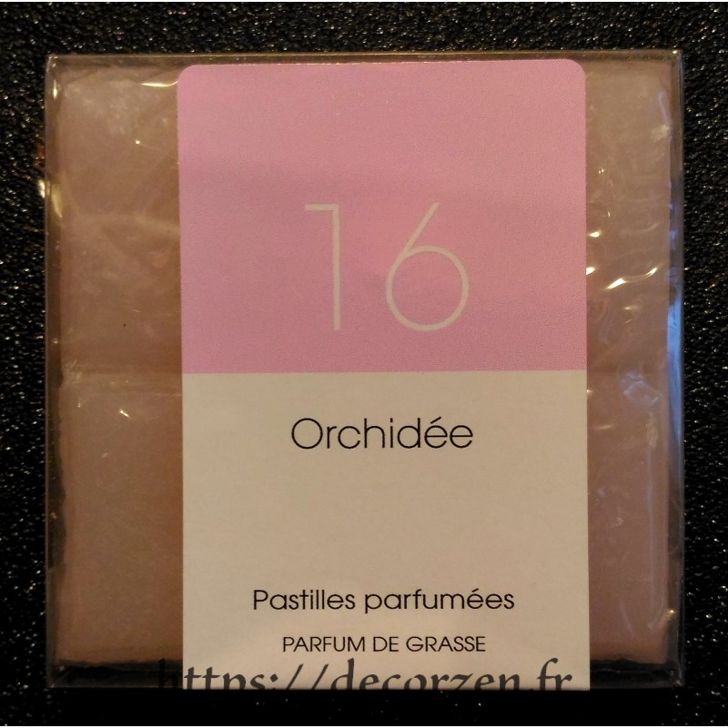 Huile naturelle de parfum de Grasse en tablette Orchidée
