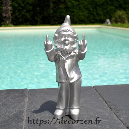 Nain de jardin 2 doigts d'honneur