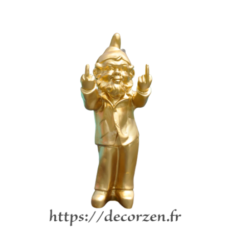 Mug Statue de Nain de Jardin - Chat Doigt du Milieu - Sculpture de