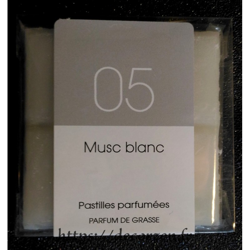 Tablette parfumée Musc Blanc, parfum naturel de Grasse Tablette parfumée Musc Blanc, parfum naturel de Grasse
