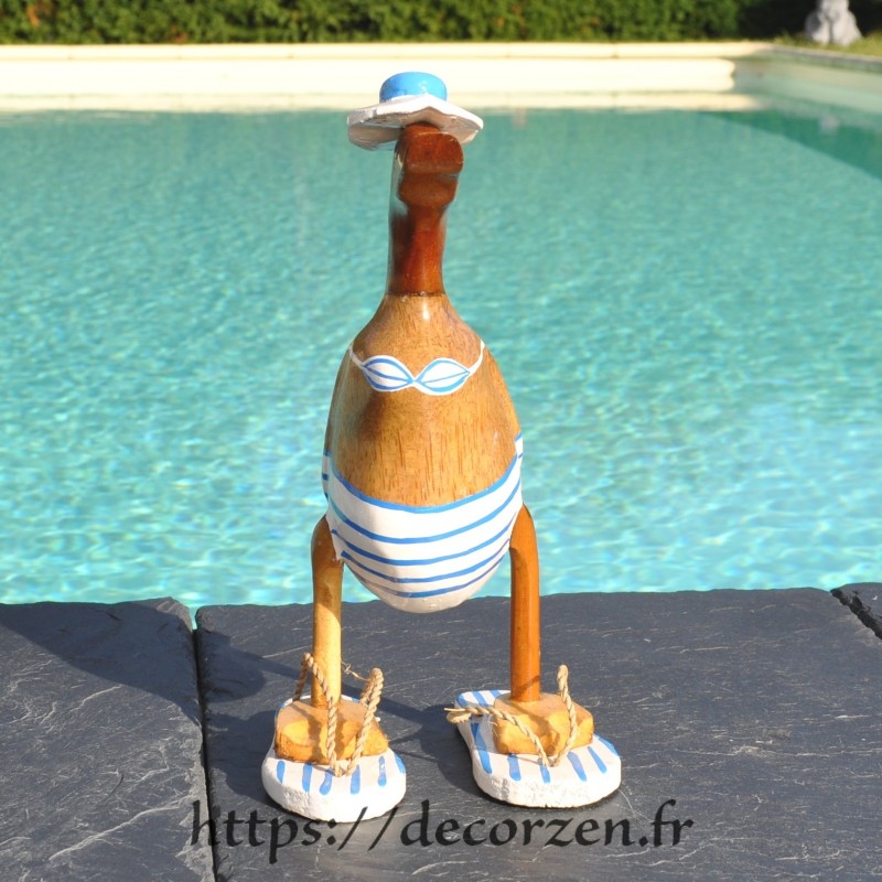 Canard humoristique sculptés sur du bois