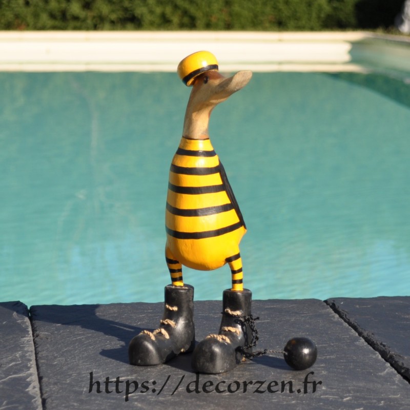 Canard rigolo en bois