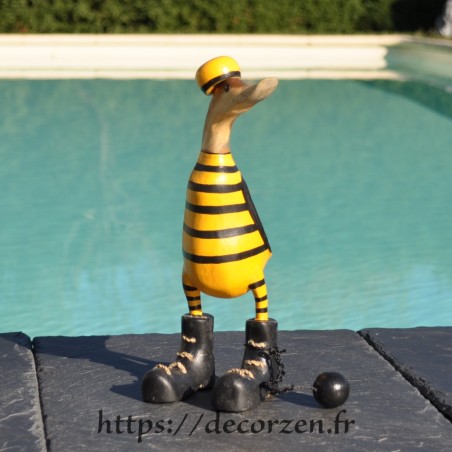 Canard rigolo en bois