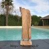 Sculpture naturelle en bois de teck