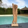 Sculpture naturelle en bois de teck