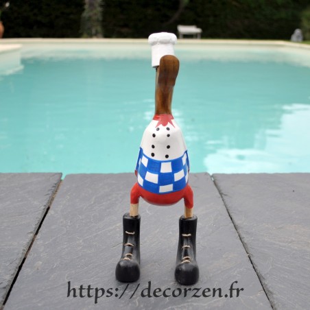 Canard boulanger en bois fait main