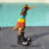 Canard rasta en bois