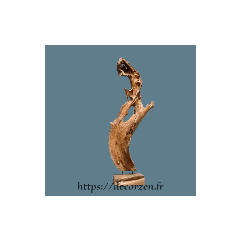 Sculpture naturelle en Teck