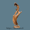 Sculpture naturelle en Teck