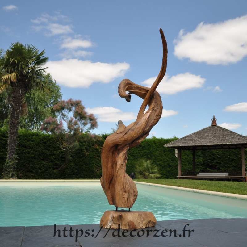 Sculpture marine naturelle en bois de Teck