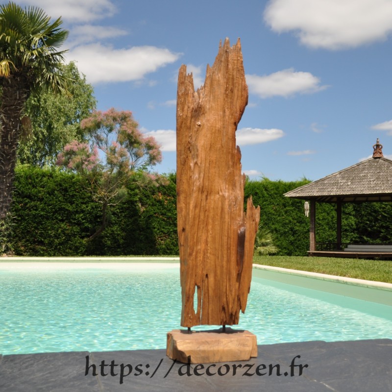 Sculpture marine naturelle en Teck