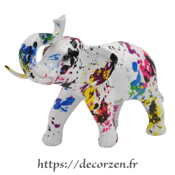 Eléphant graffitis en couleurs