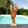 Sculpture naturelle en Teck