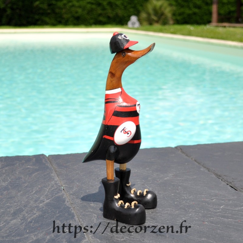 Un  canard XL rigolo en rugbymen du Stade Toulousain