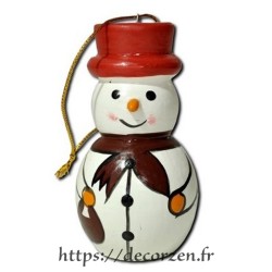 Bonhomme de neige en bois à suspendre