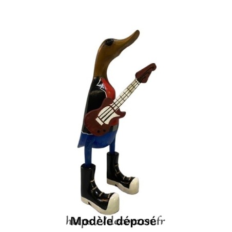 Canard en bois musicien
