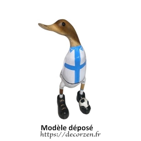 Canard en bois en joueur de l'OM