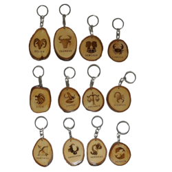 Porte-clés gravés avec les signes du Zodiac