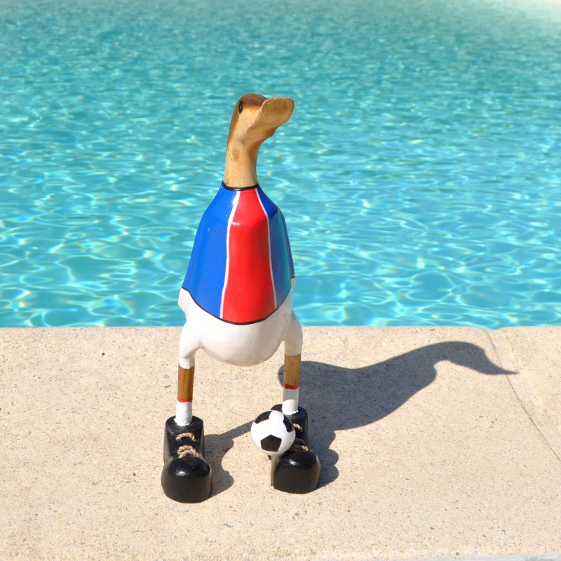 Canard en bois en joueur du PSG