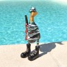 Canard humoristique chasseur  en bois