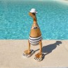 Canard humoristique sculptés sur du bois