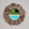 Miroir rond en bois flotté