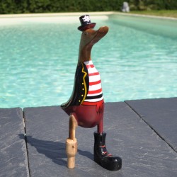 Sculpture canard bois pirate