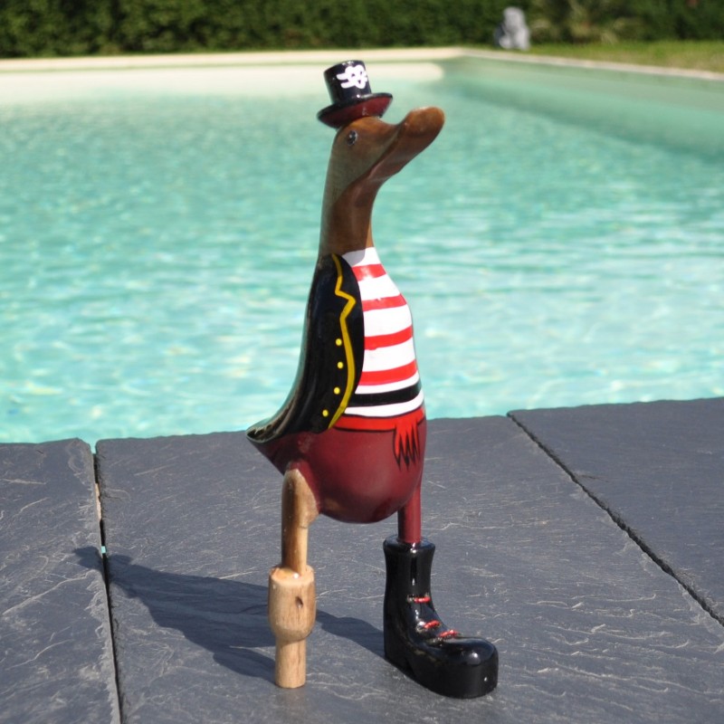 Sculpture canard bois pirate