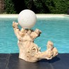 Une merveilleuse lampe en bois flotté et coton