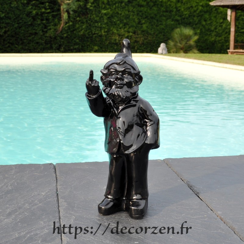 Nain de jardin faisant doigt d'honneur