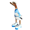 Canard en bois joueur de tennis