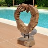 Sculpture naturelle en bois de teck