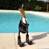 Un canard rigolo en tenue de marié.