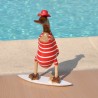 Crazy canard en bois de teck et racine de bambou