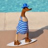 Crazy canard en bois de teck et bambou