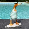 Crazy canard en bois de teck et bambou