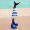 Un canard rigolo en bois de teck et racine de bambou