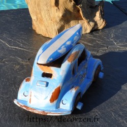 Miniature bleue en bois...
